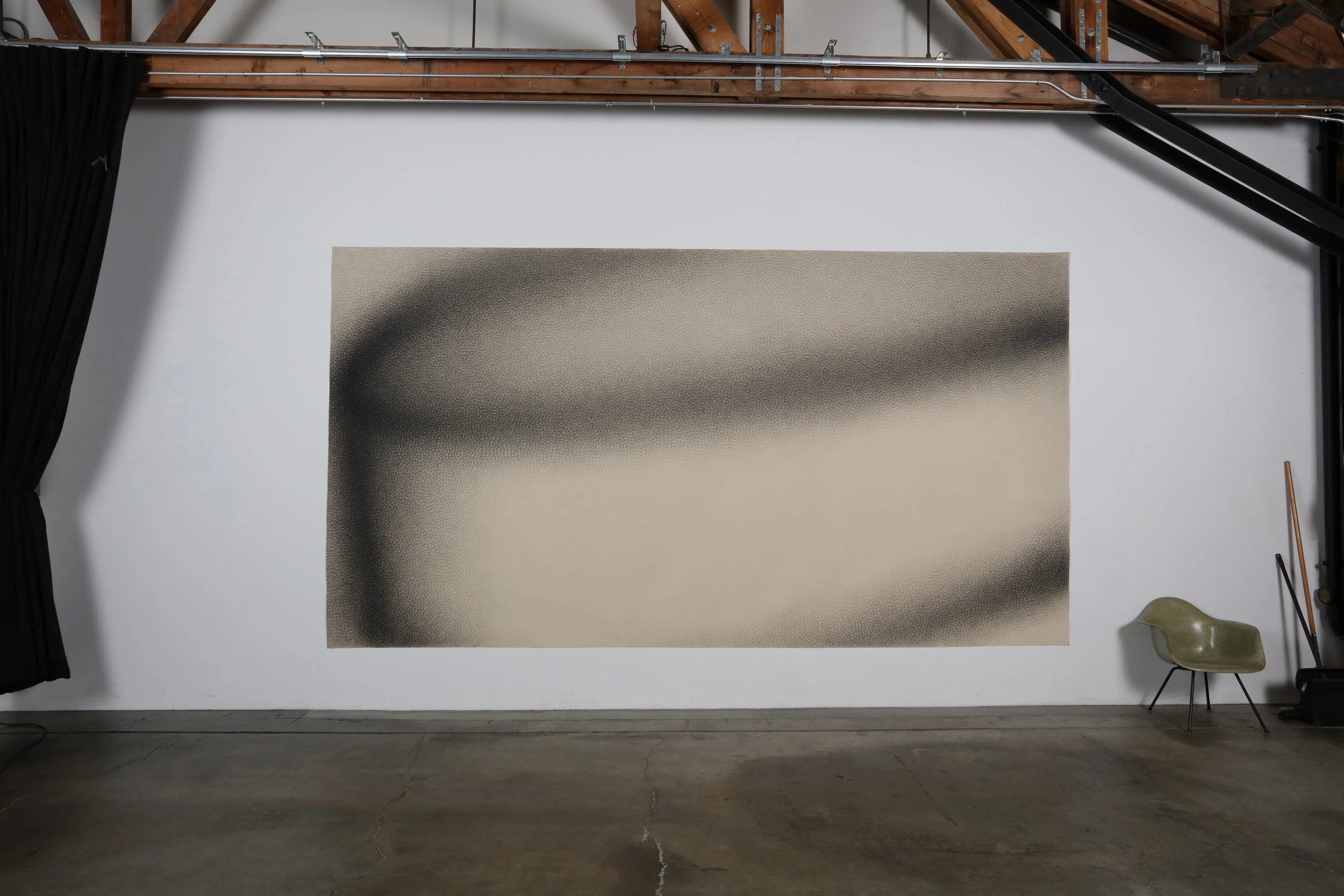 Jack Scott, "Big Light Wheel", (1977) Charcoal on canvas, 100" x 186"


p/c:Mark Serr