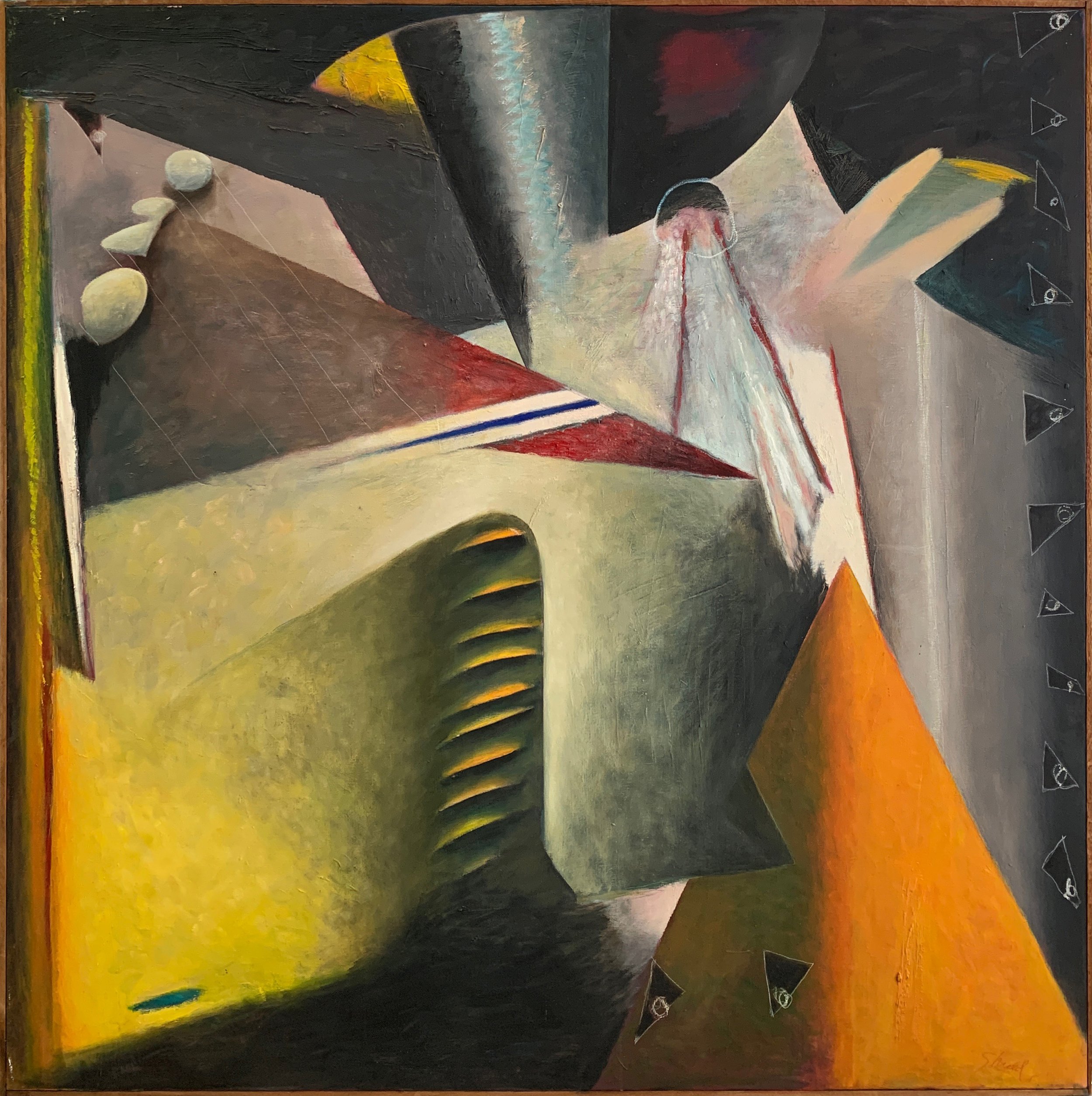 Bill Shields
"Upward Mobility" (1996)
Oil on canvas
48" x 48"