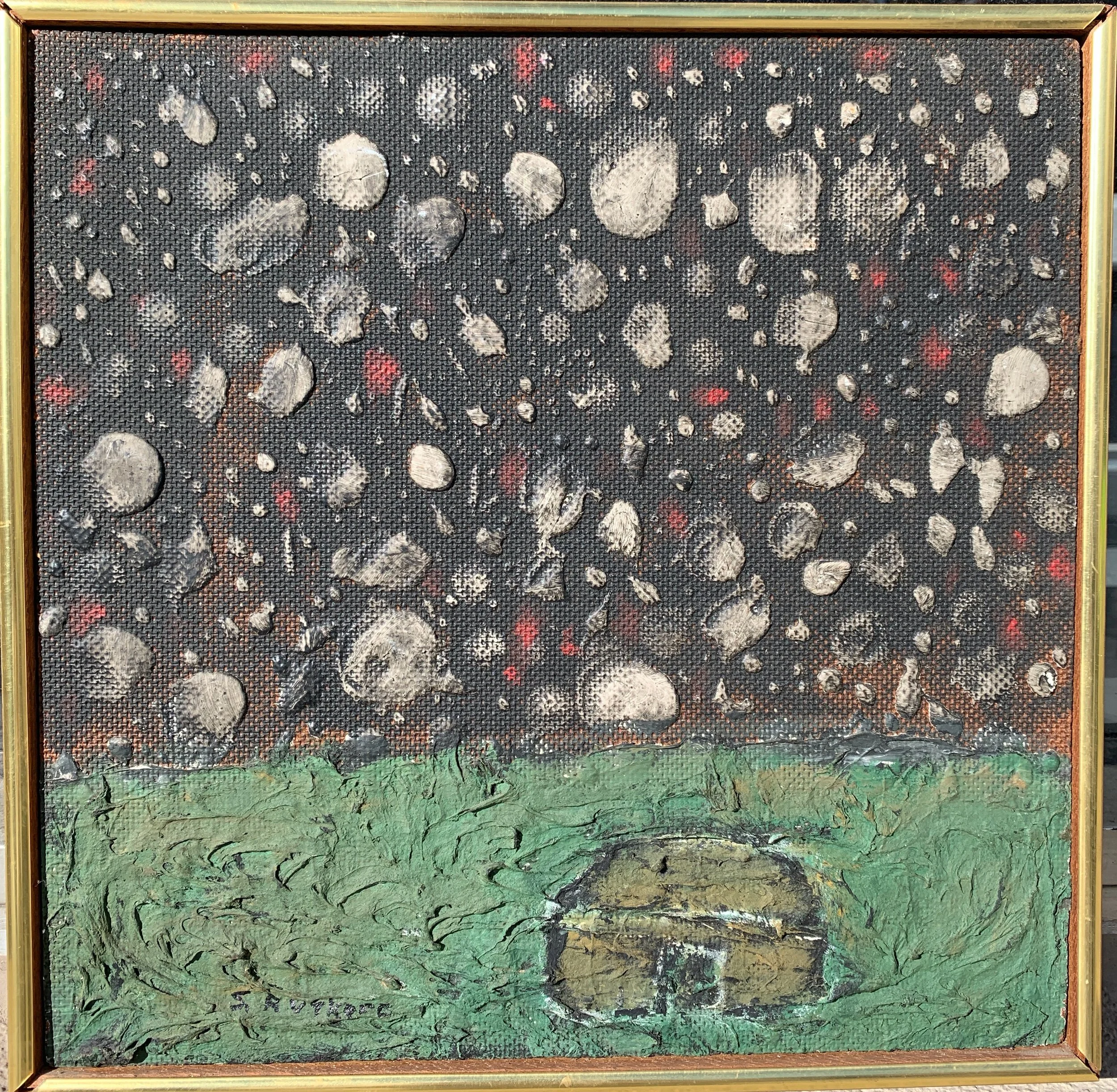 Sylvia Rutkoff "Summer Night" (1950s) Oil paint on masonite 12" x 12"