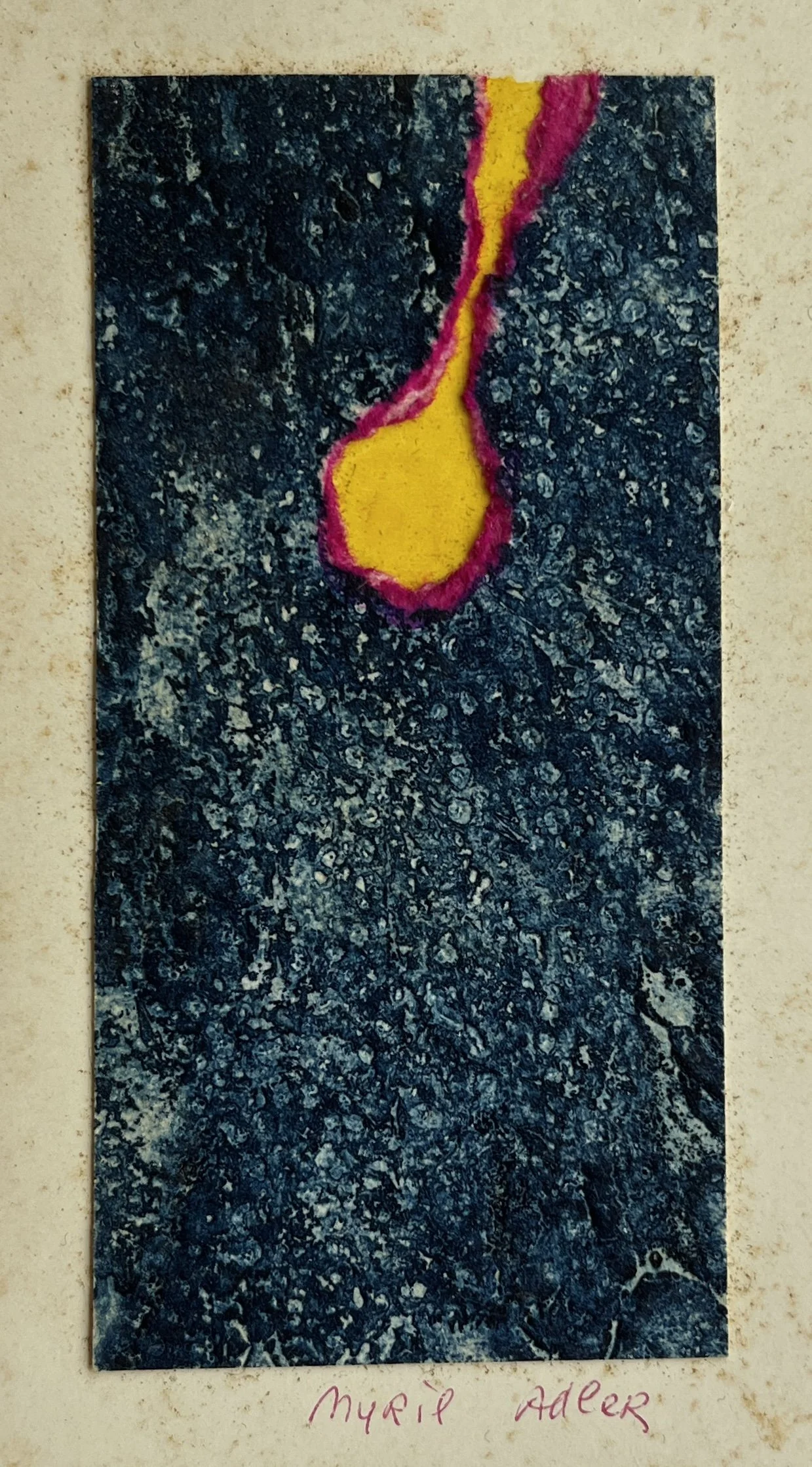 Myril Adler
Untitled
c.1960s
Intaglio etching collage, ink on paper
3.75" x 1.75"