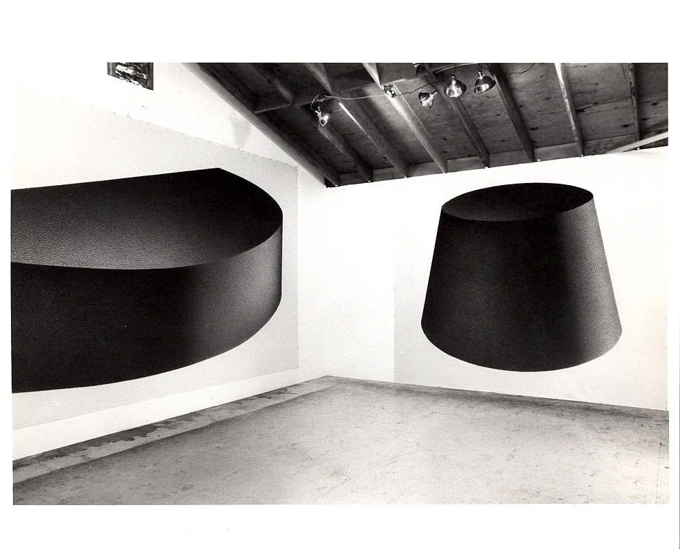 Jack Scott, "Untitled" (1976) 240" x 120"  & "One" (1980) 150" x 120" Charcoal on canvas