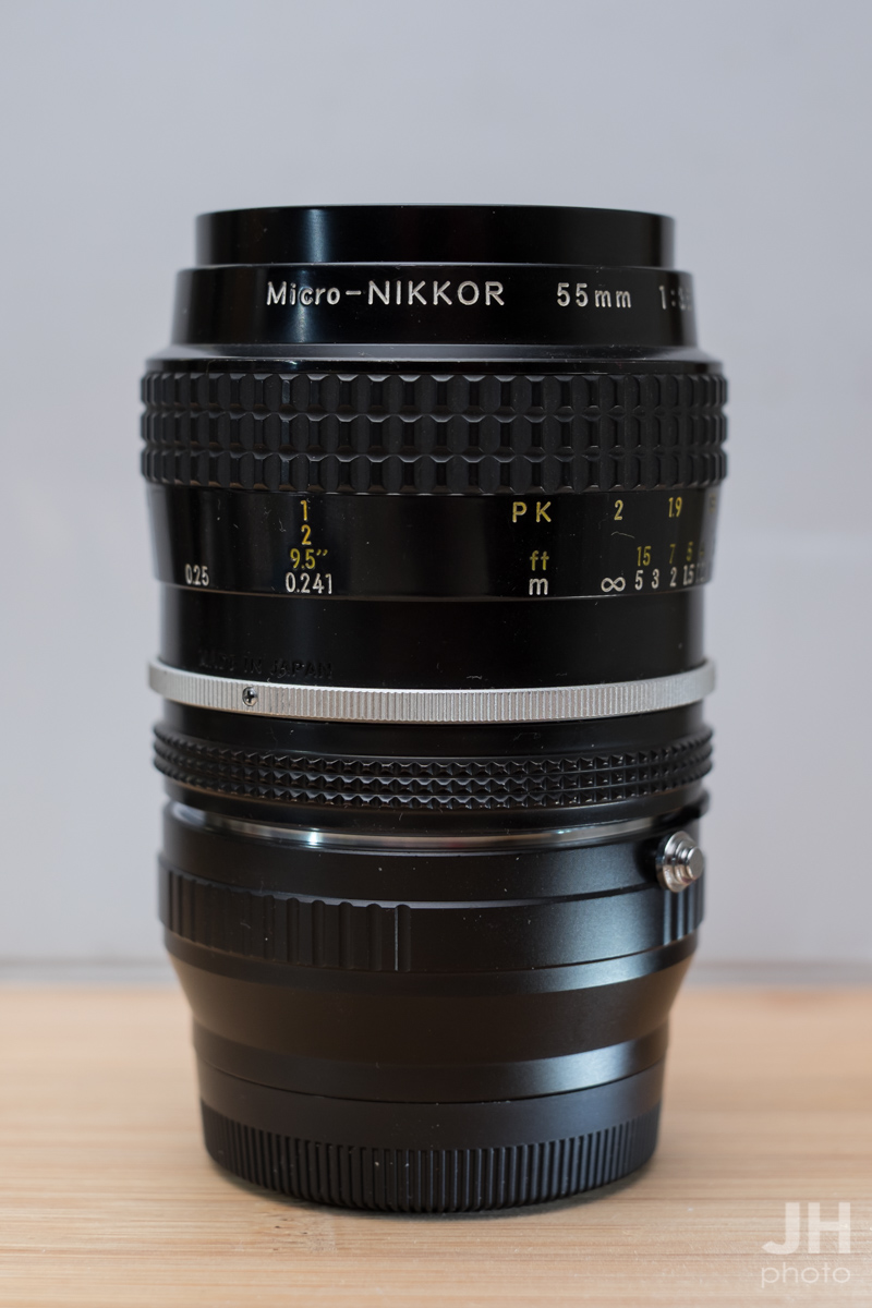 55mm 3.5 Micro with Fuji X Mount Adapter