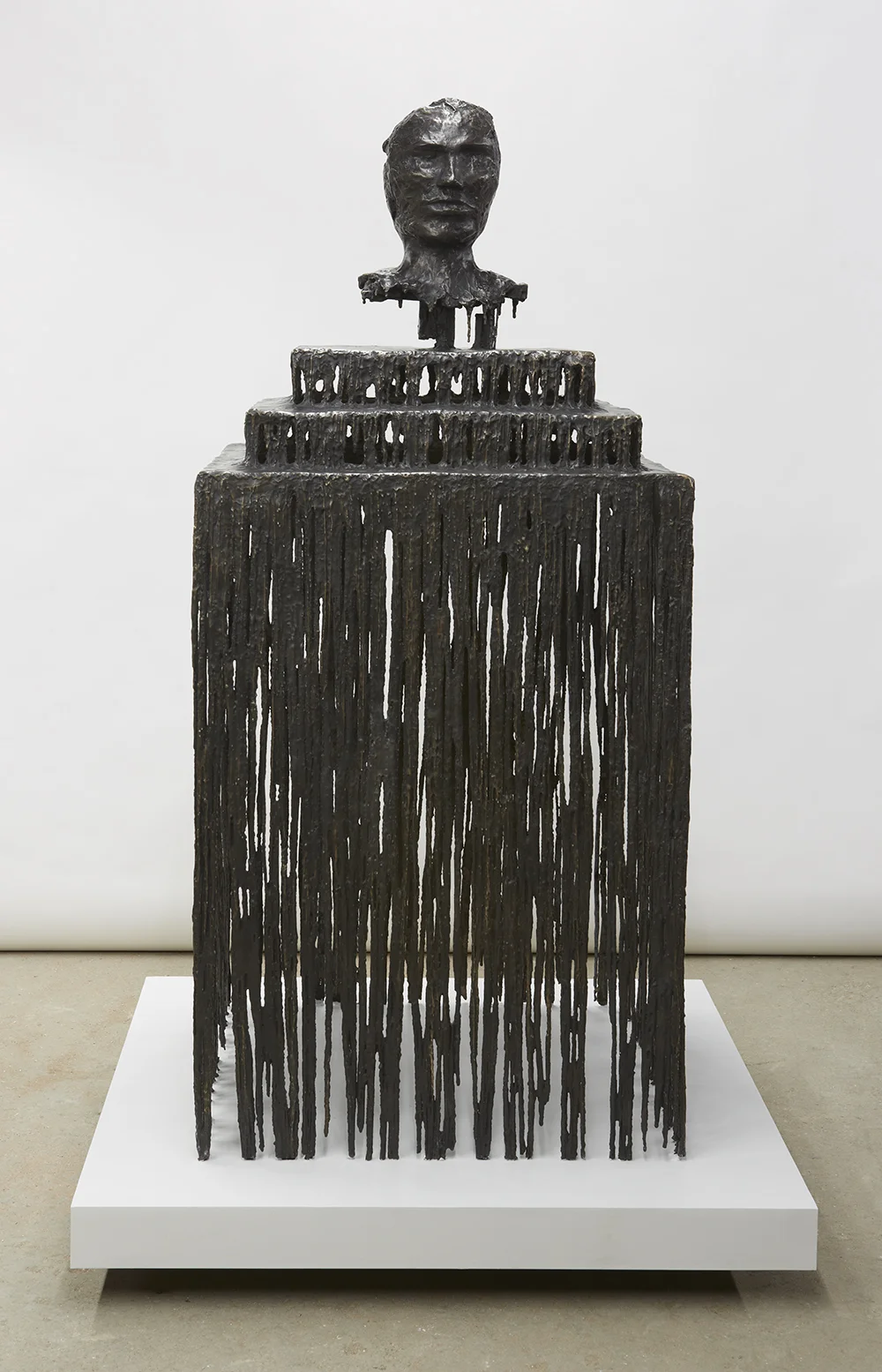 Blind Bust III, 2012 Bronze, painted stainless steel 76 x 34 x 48 inches 193 x 86.4 x 121.9 cm Photo Credit: Jason Wyche