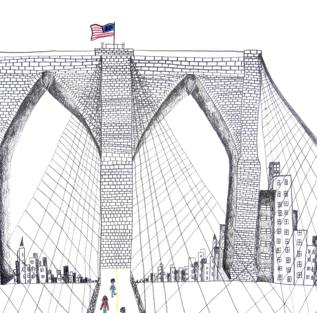Brooklyn Bridge Original Drawing — natchie