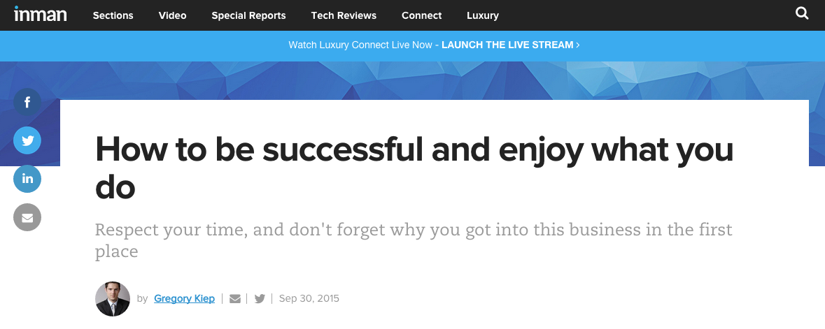 How to be successful and enjoy what you do
