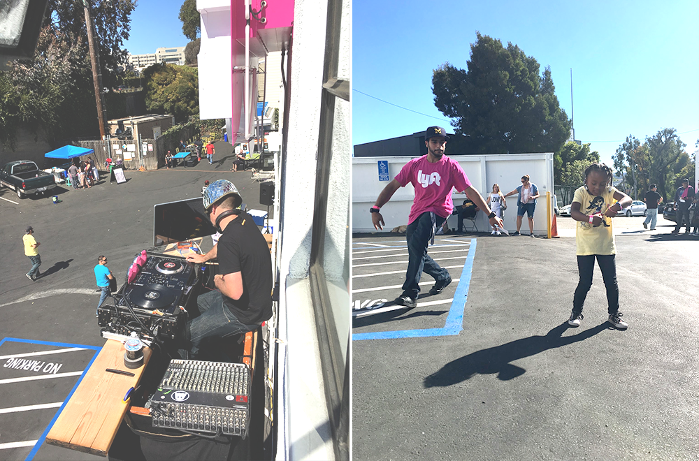 Music provided by Disco Lyft from up top led to a dance battle down below.