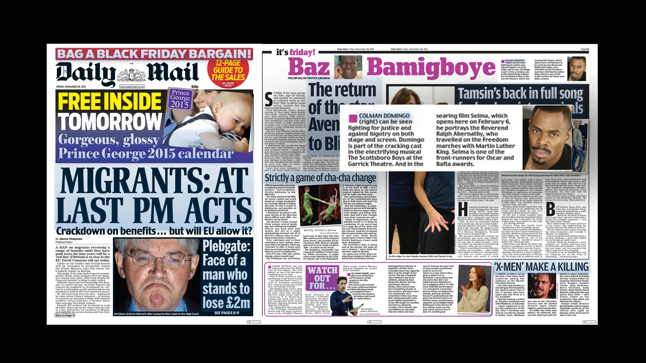 Daily Mail | Baz Bamigboye: Colman Domingo fights for justice on both stage and screen