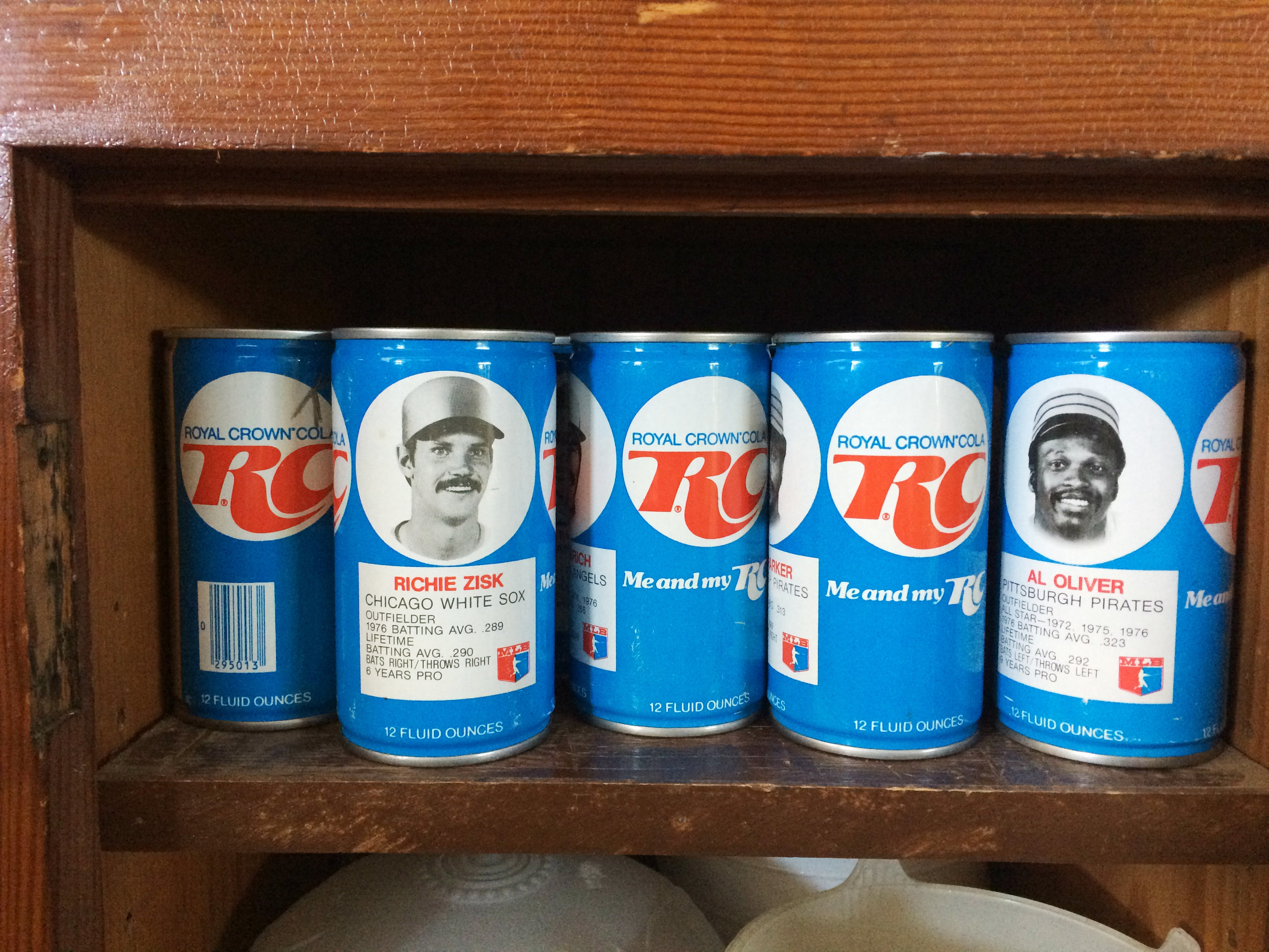 Random find - old RC Cola cans with baseball players on them.