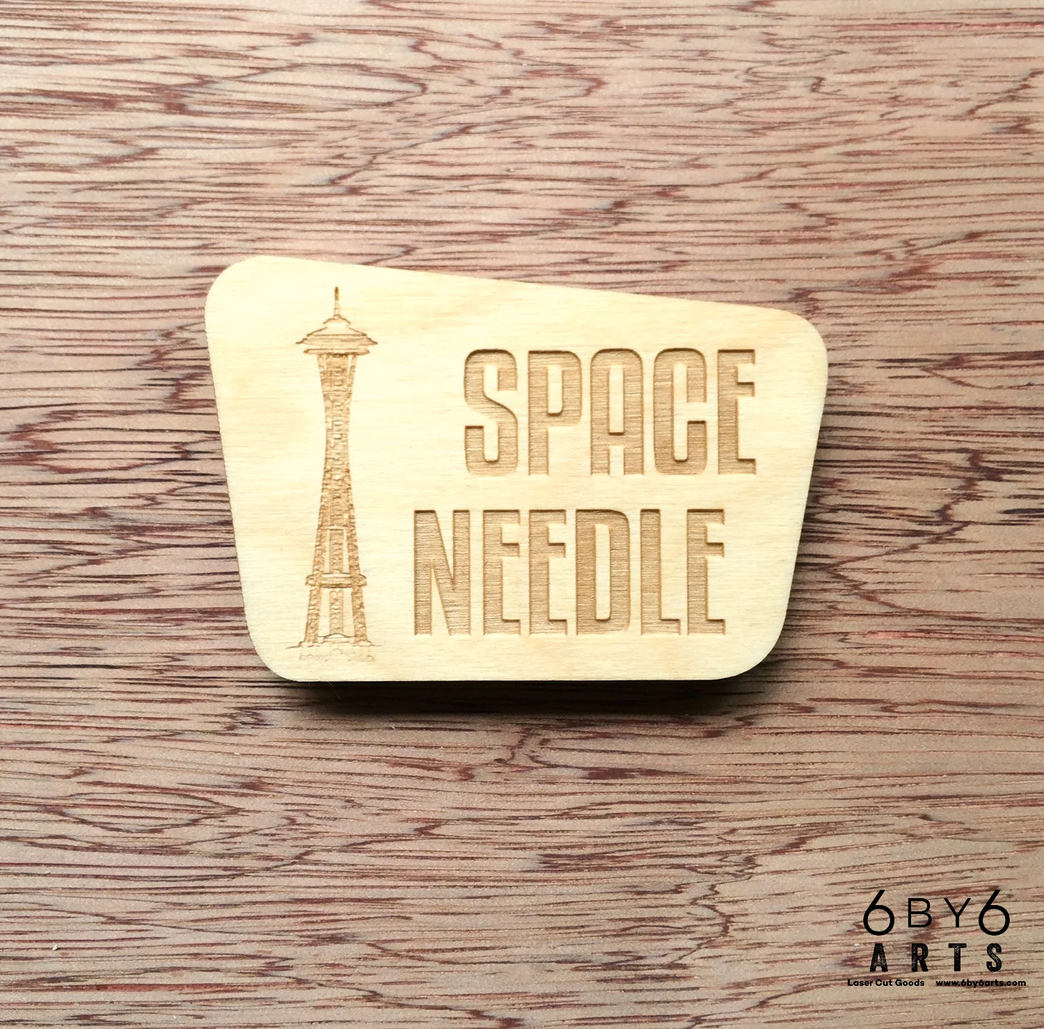 Space Needle Wood Magnets