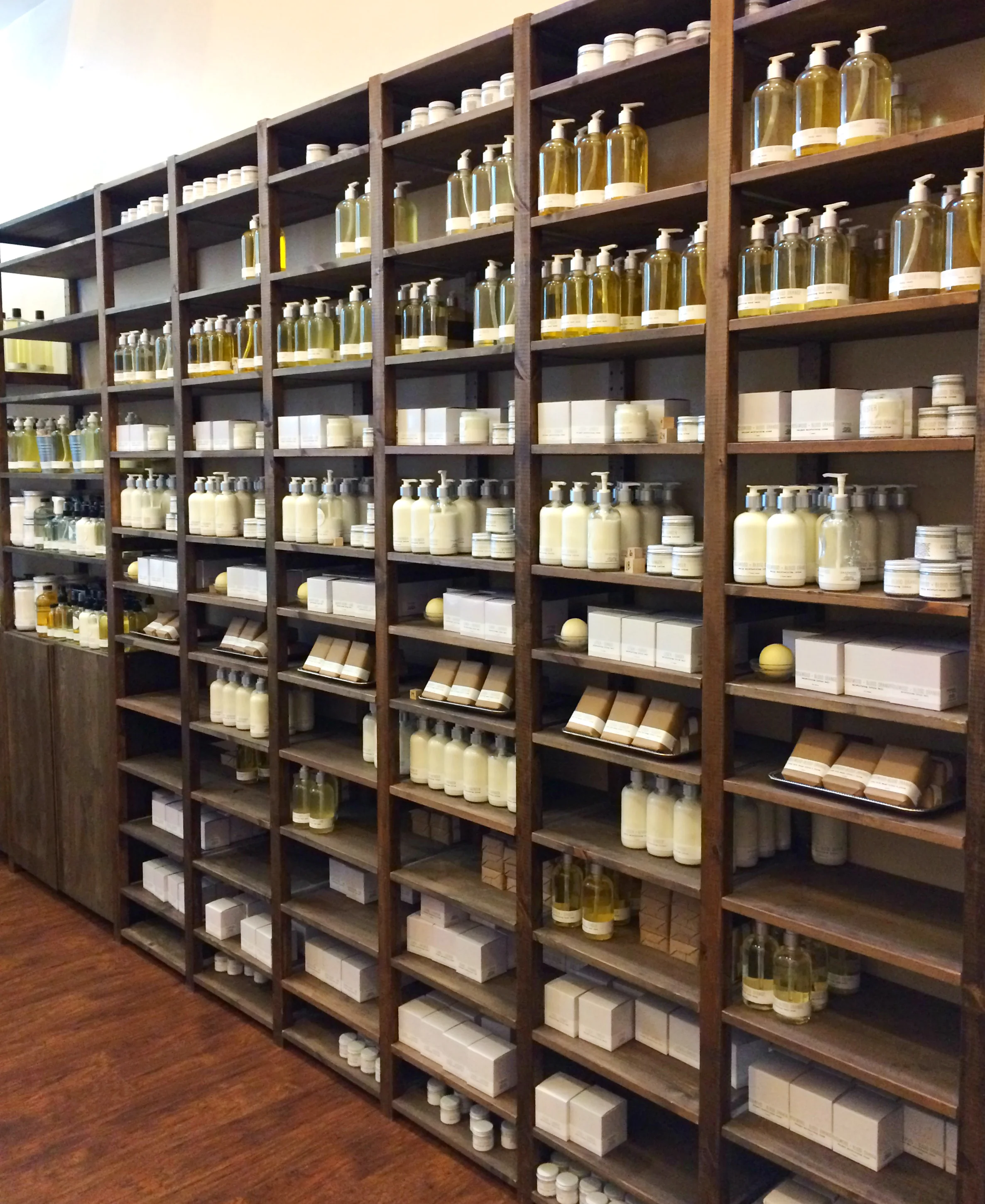 handmade. la conner shelves filled with goodness!