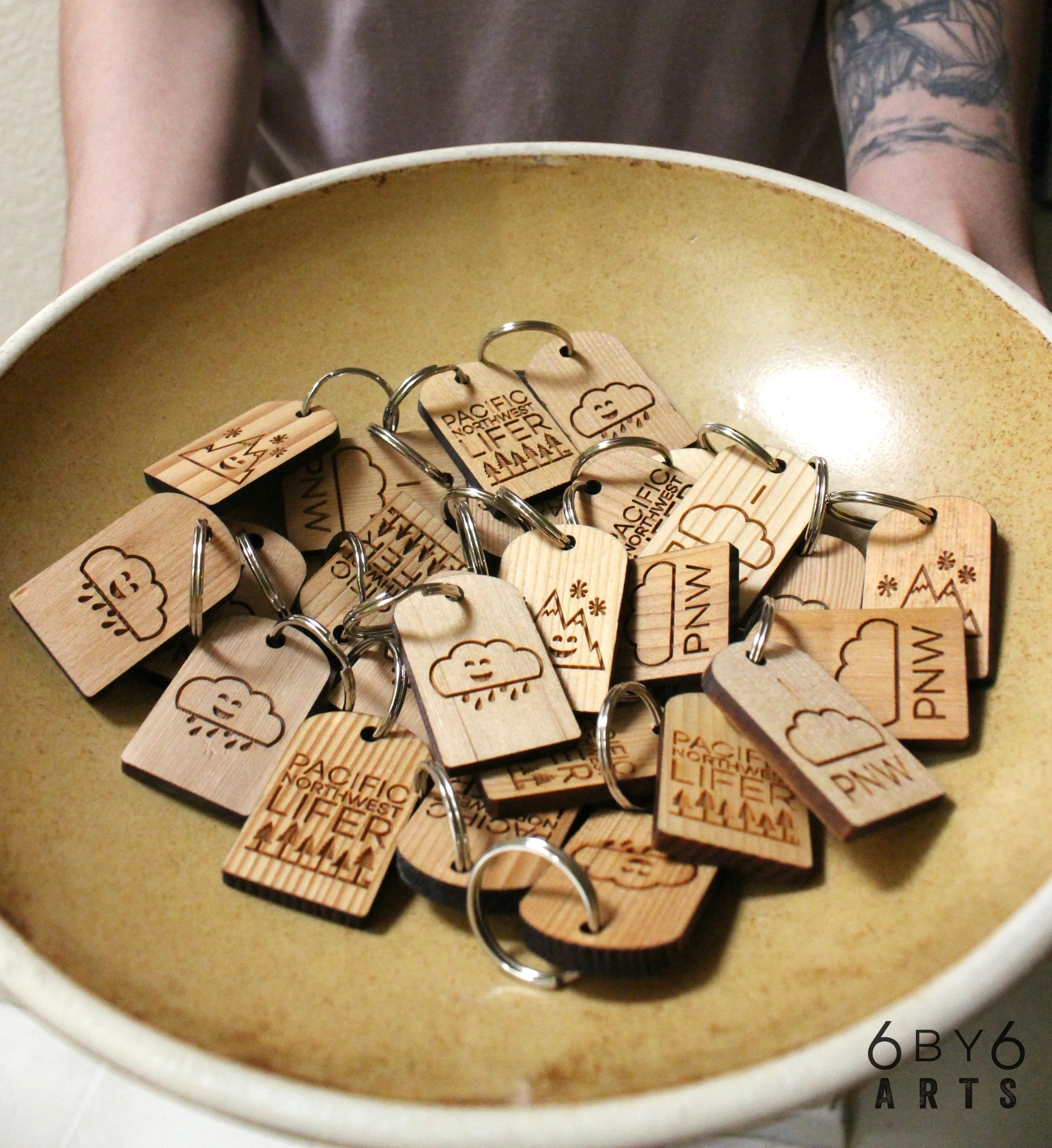 Reclaimed Wood Keychains