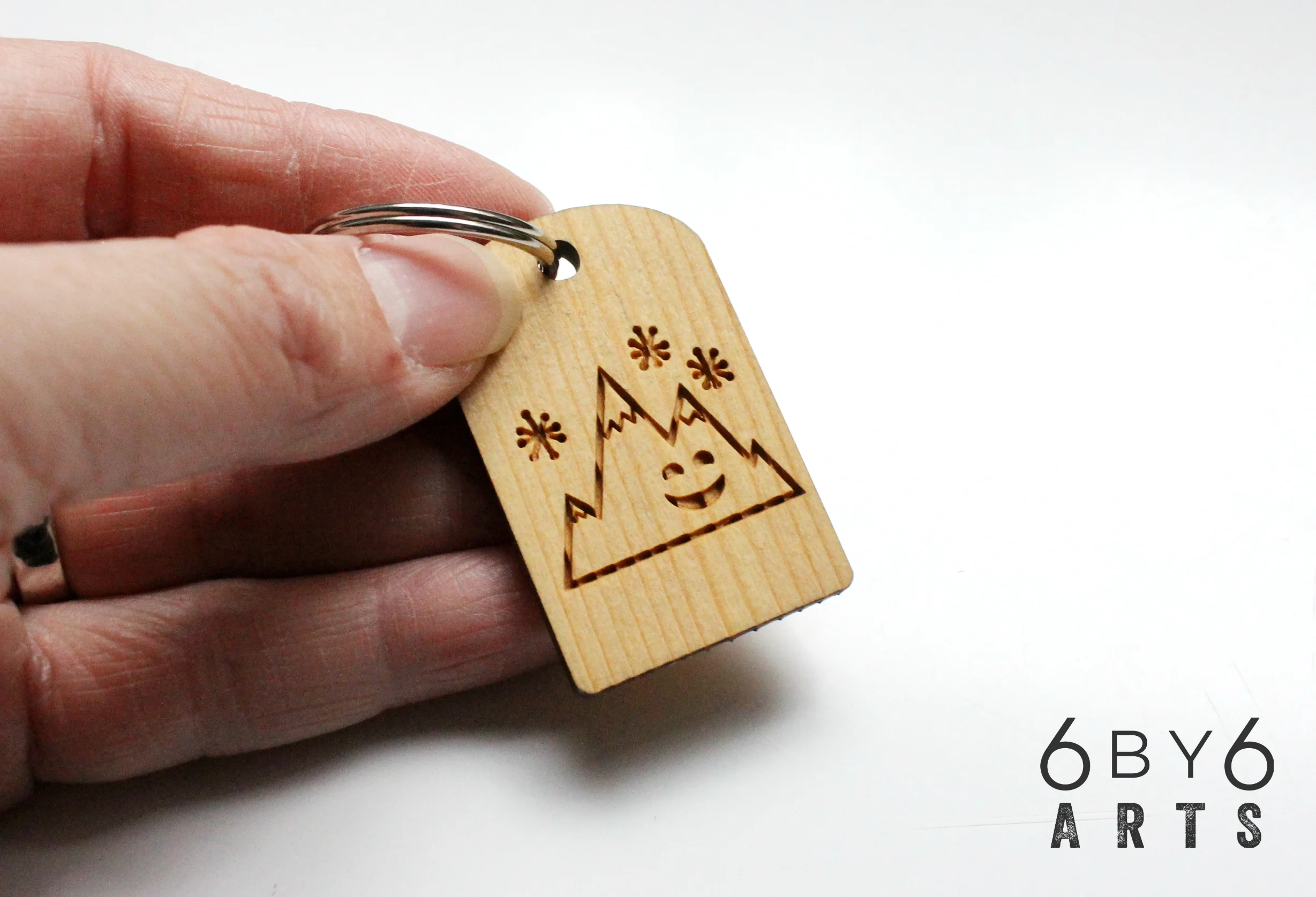 Happy Mountain Keychain