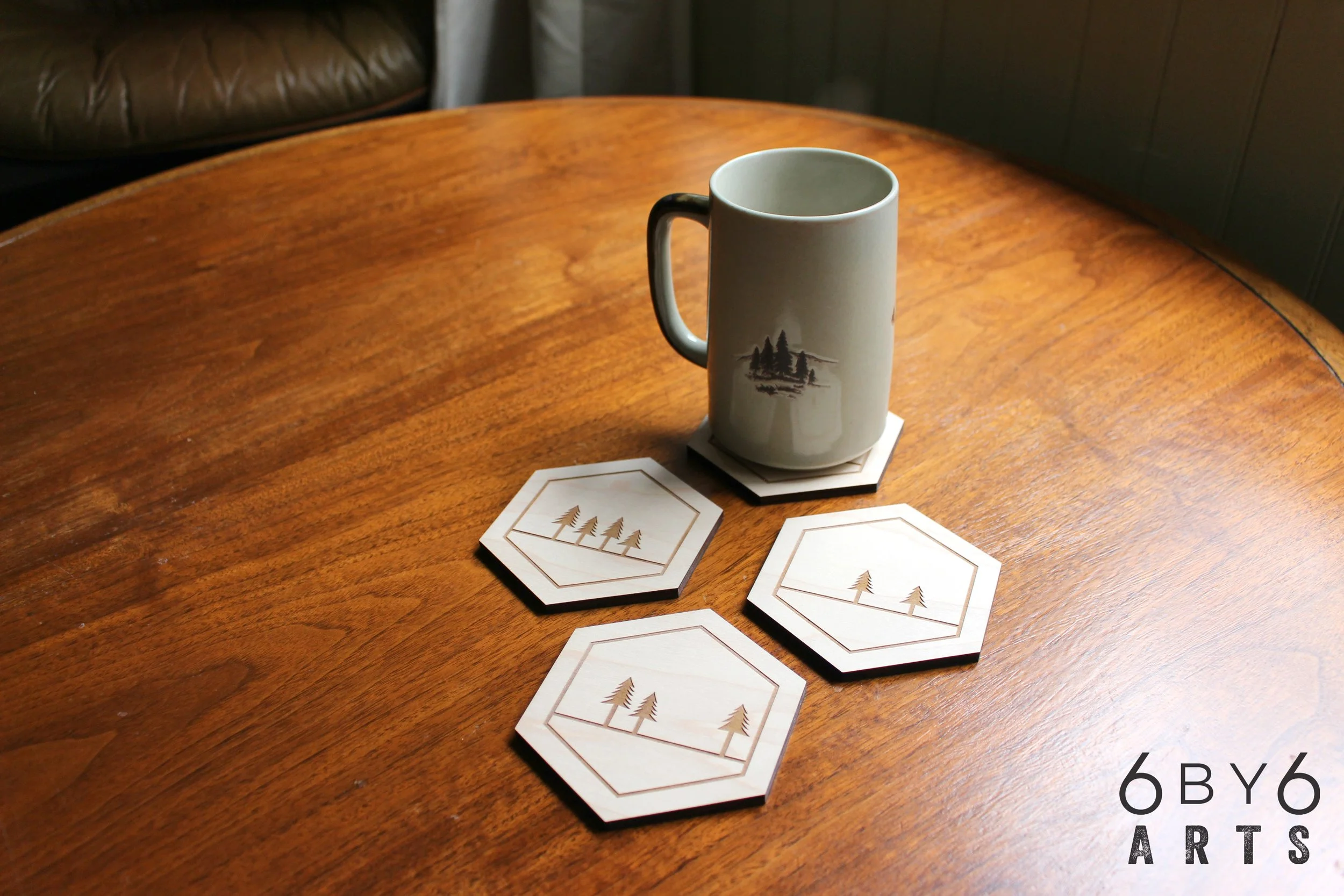Wood Coasters | 6 by 6 Arts