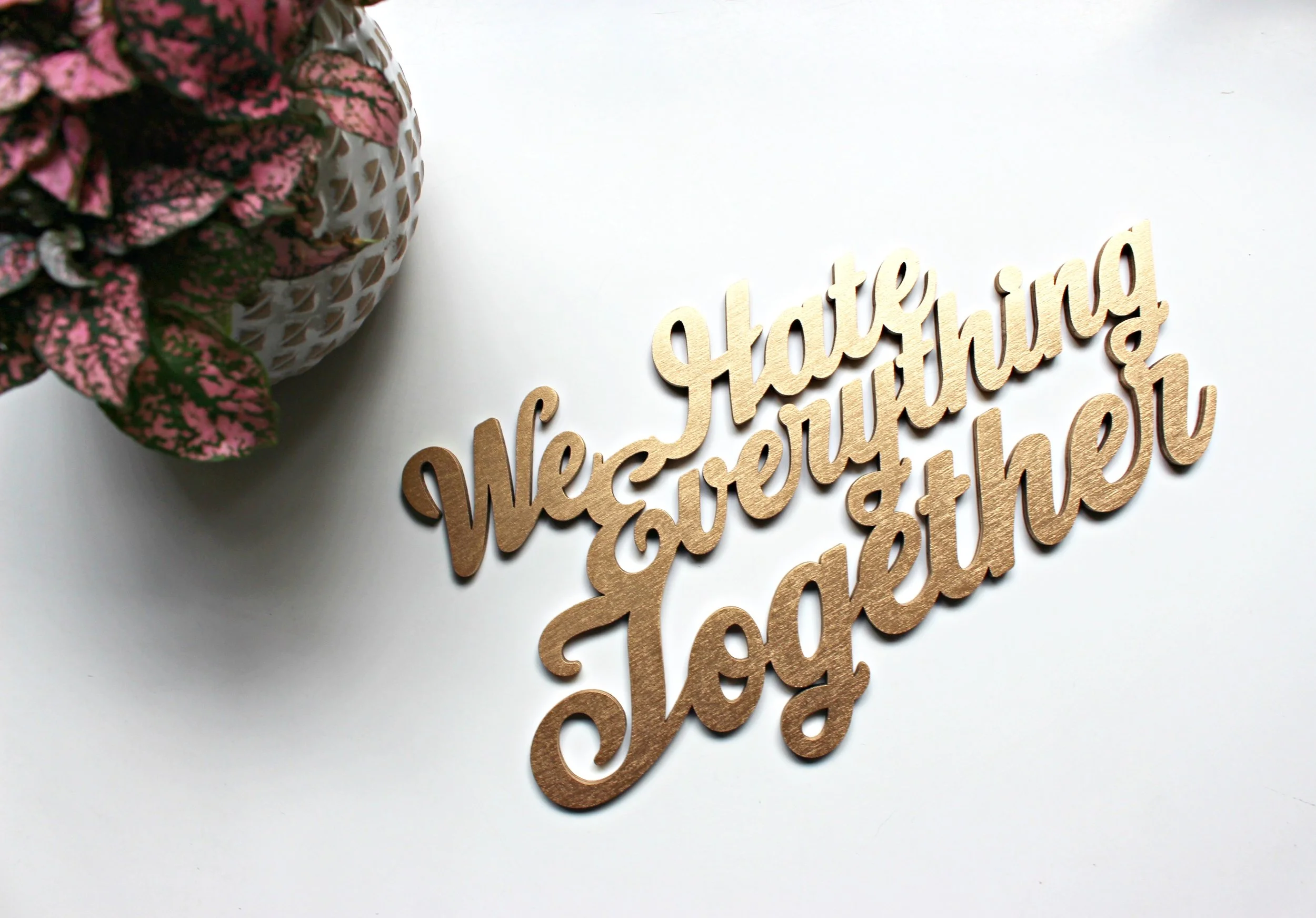 6 by 6 Arts | We Hate Everything Together Wall Art