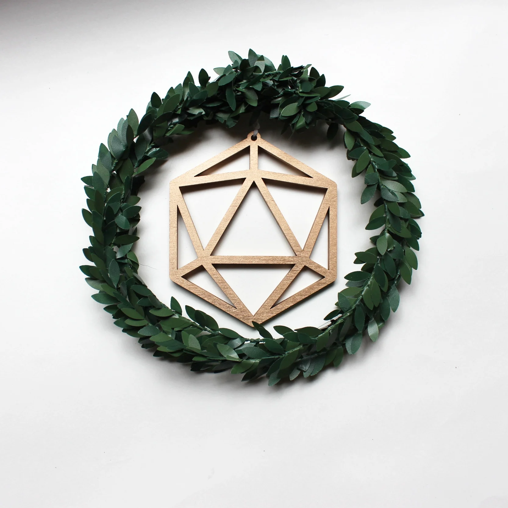 D20 Icosahedron Wood Ornament | 6 by 6 Arts