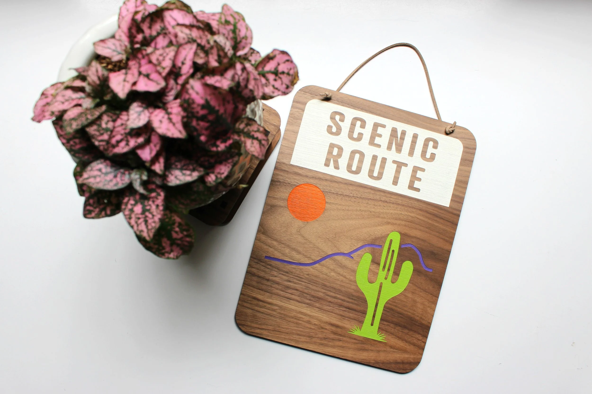 Scenic Route Wall Art Sign