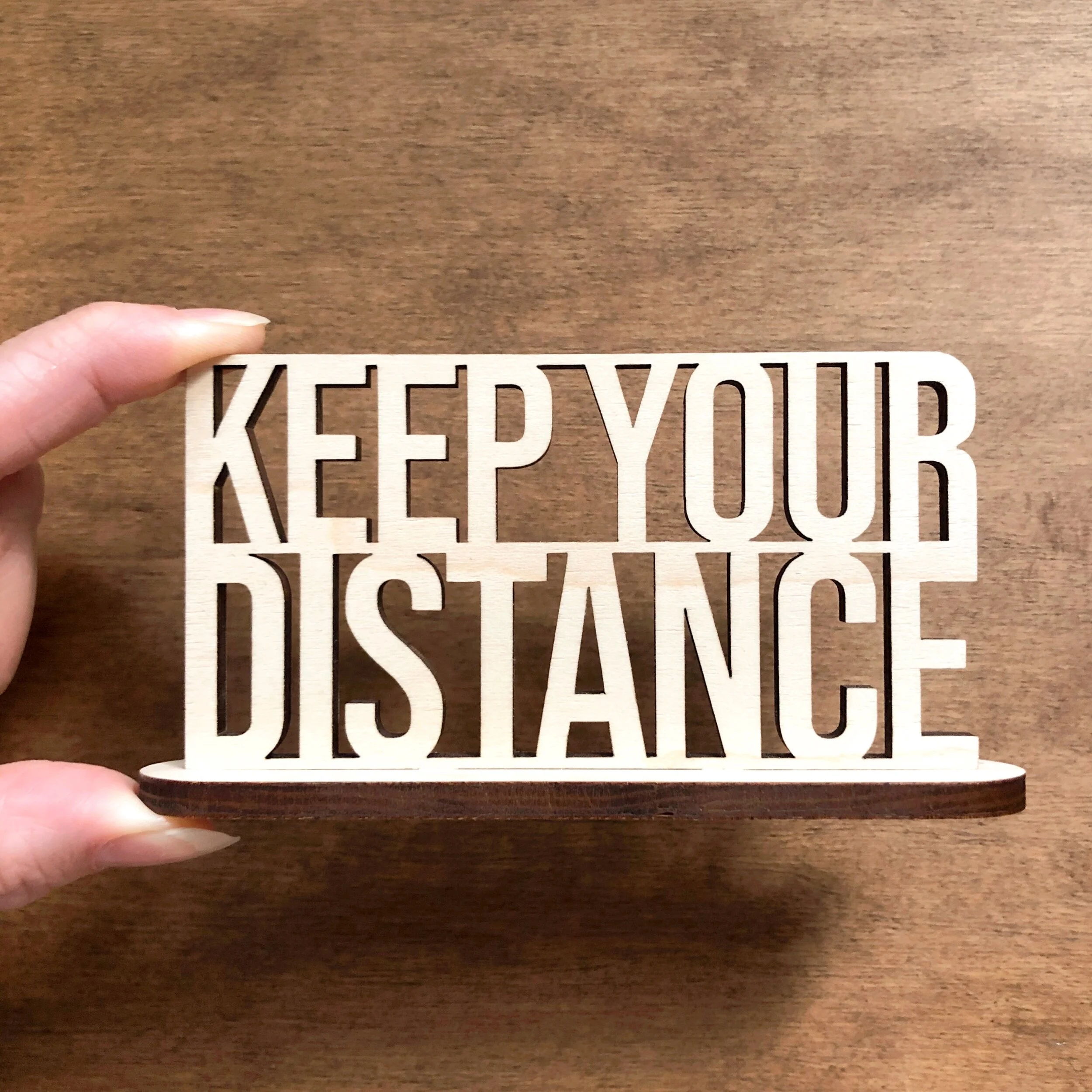 Keep Your Distance Sign - 6 by 6 Arts