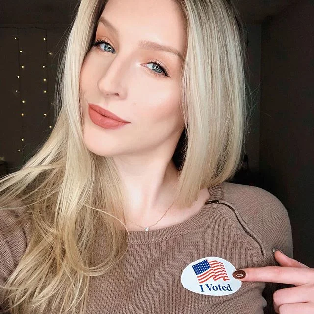 post-voting glow 😝✅🗳🇺🇸 ft @colourpopcosmetics ultra satin lip in Echo Park