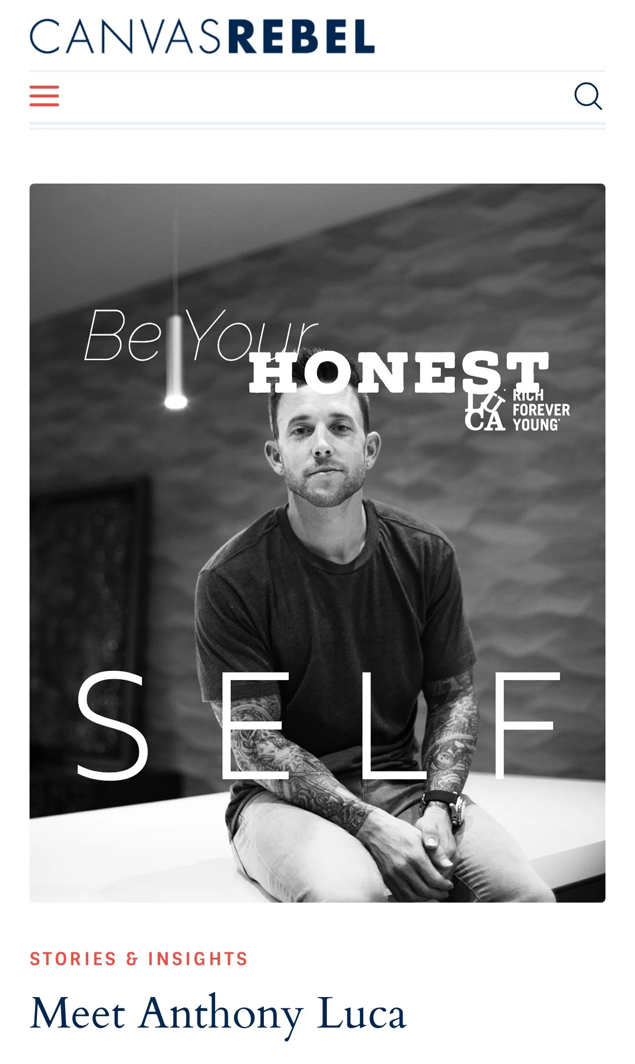 Meet Anthony Luca - Stories and Insights, Published by Canvas Rebel