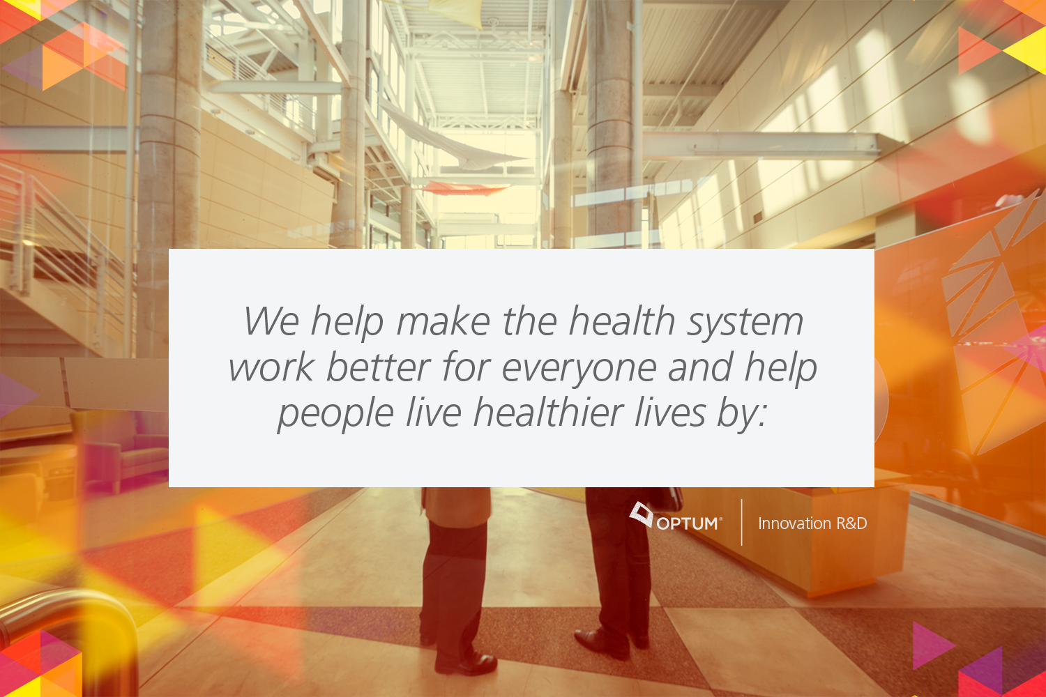  We talked a lot about our tech, but  we wanted the focus to be on the people who drove the results.  