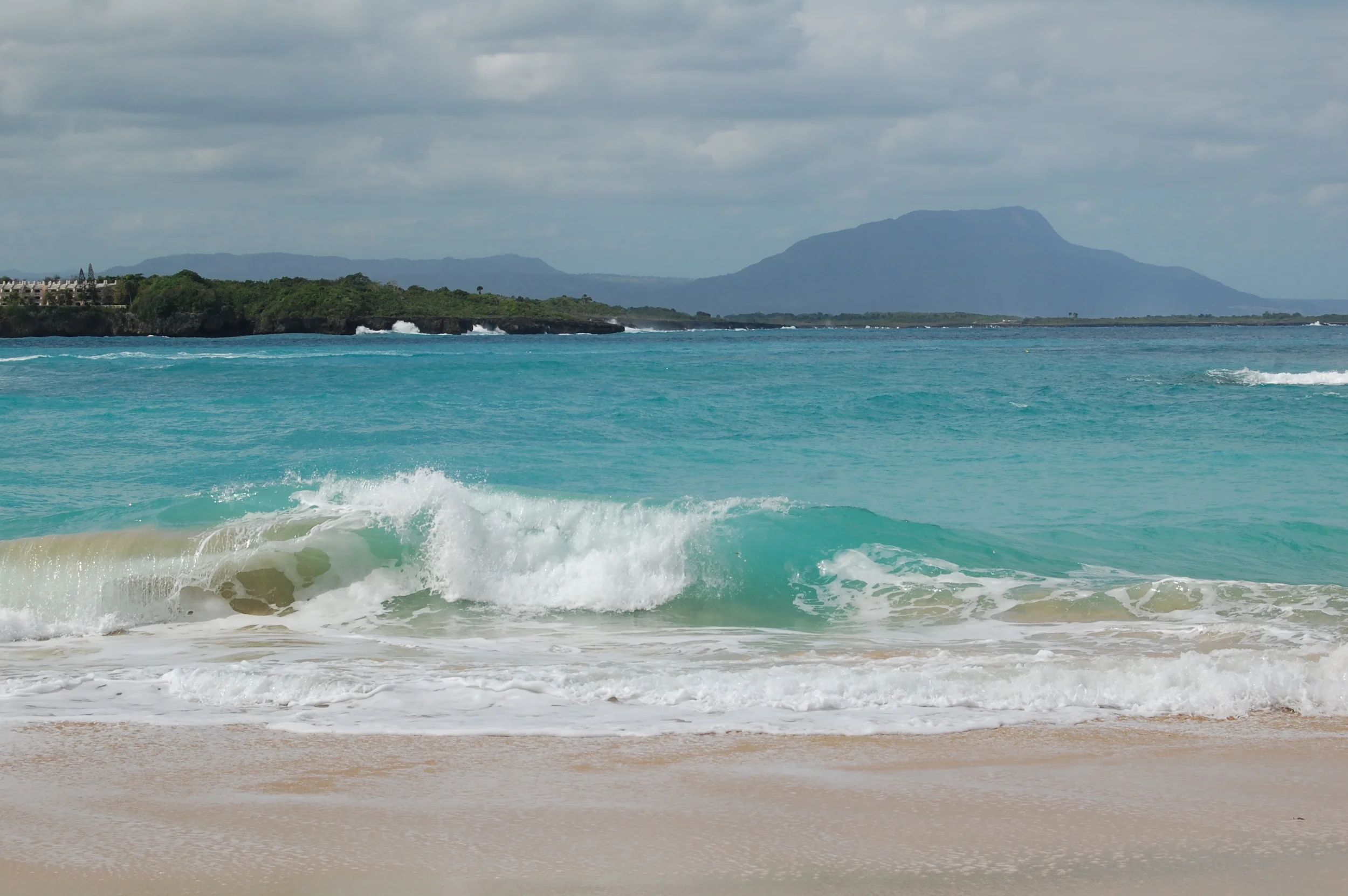  View of Mt Isabel de Torres from Sosua Beach, Sosua, Dominican Republic 