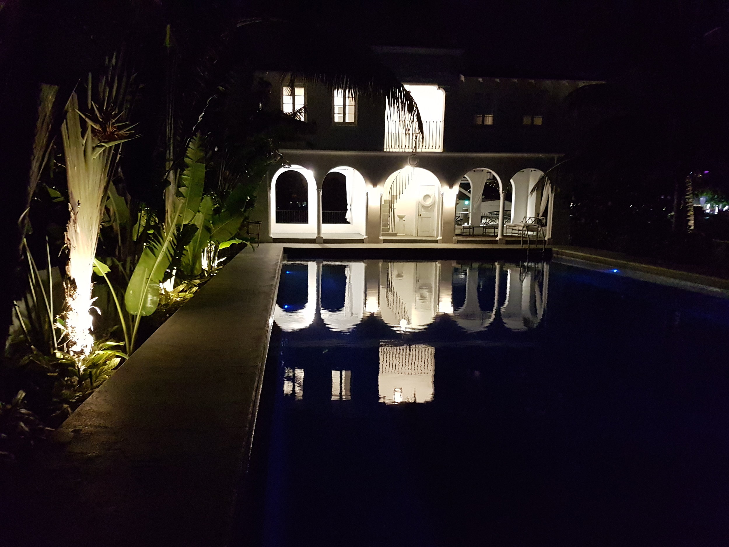 Pool and pool cabana at 93 Palm, former Miami home of gangster Al Capone. (Jane Adey)