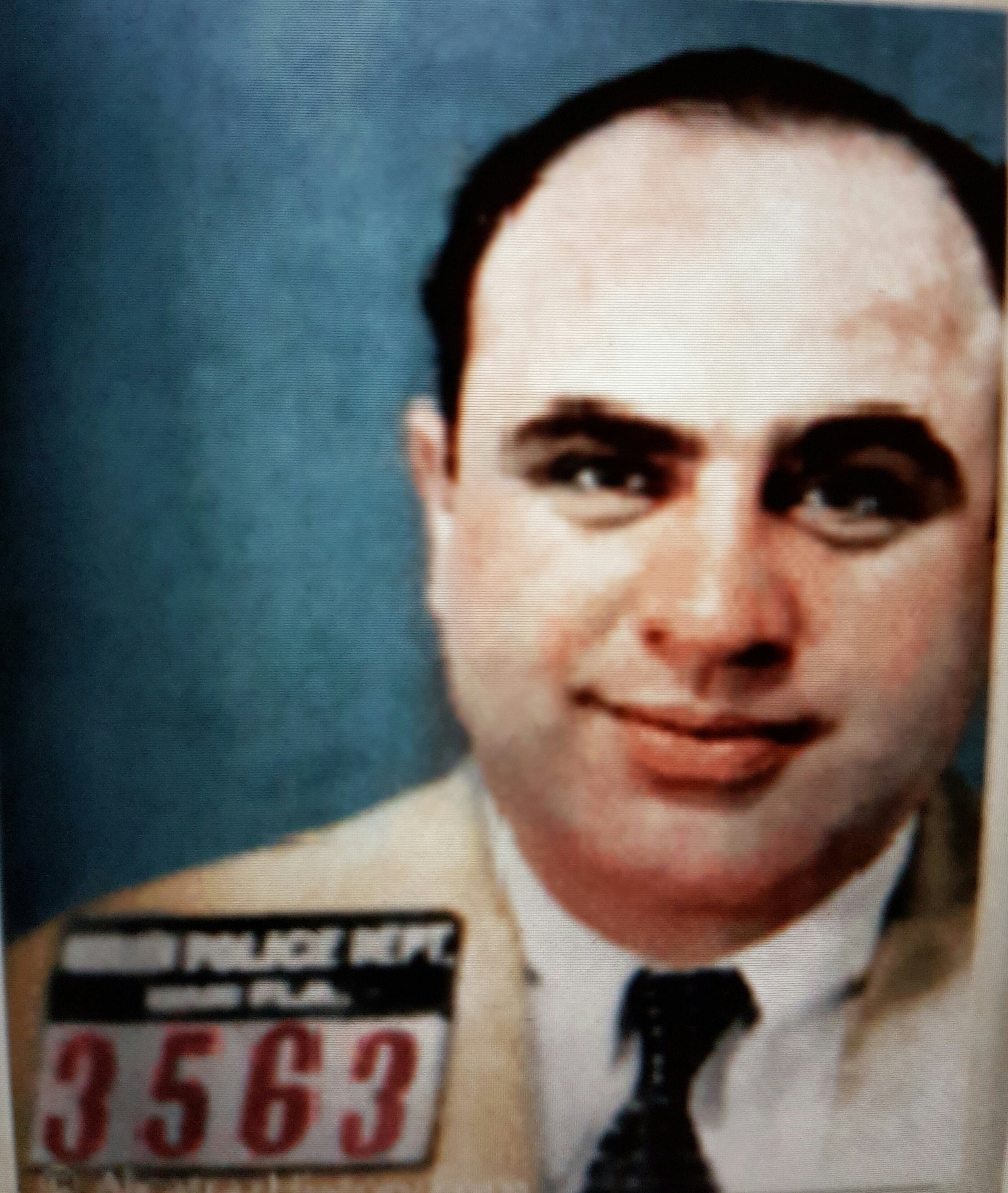 Police photo taken of Capone in Miami. Courtesy of www.alcatrazhistory.com