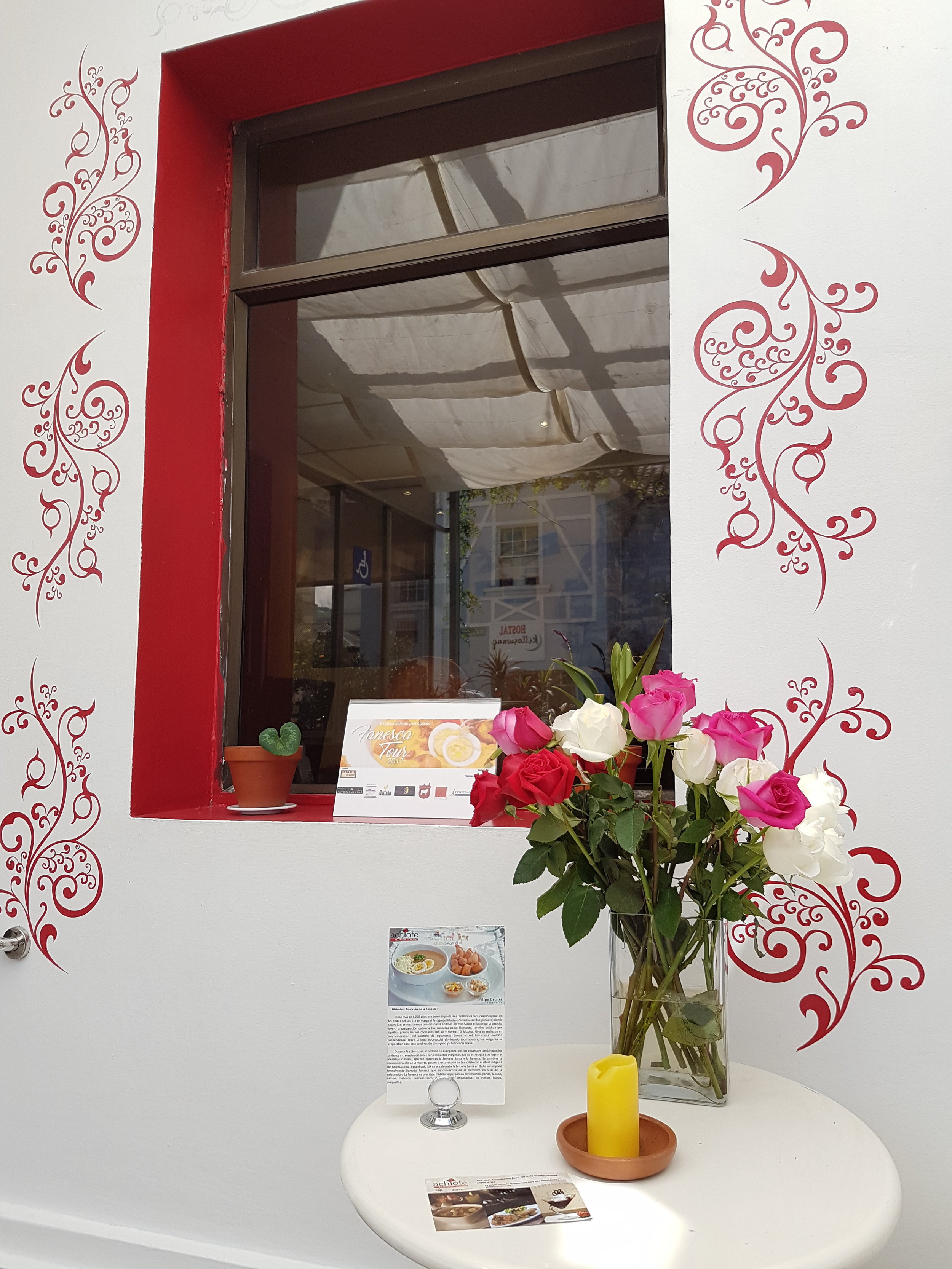 Restaurants in Ecuador start advertising their versions of Fanesca after Ash Wednesday. This is the display outside Achiote restaurant in the Mariscal neighbourhood of Quito.