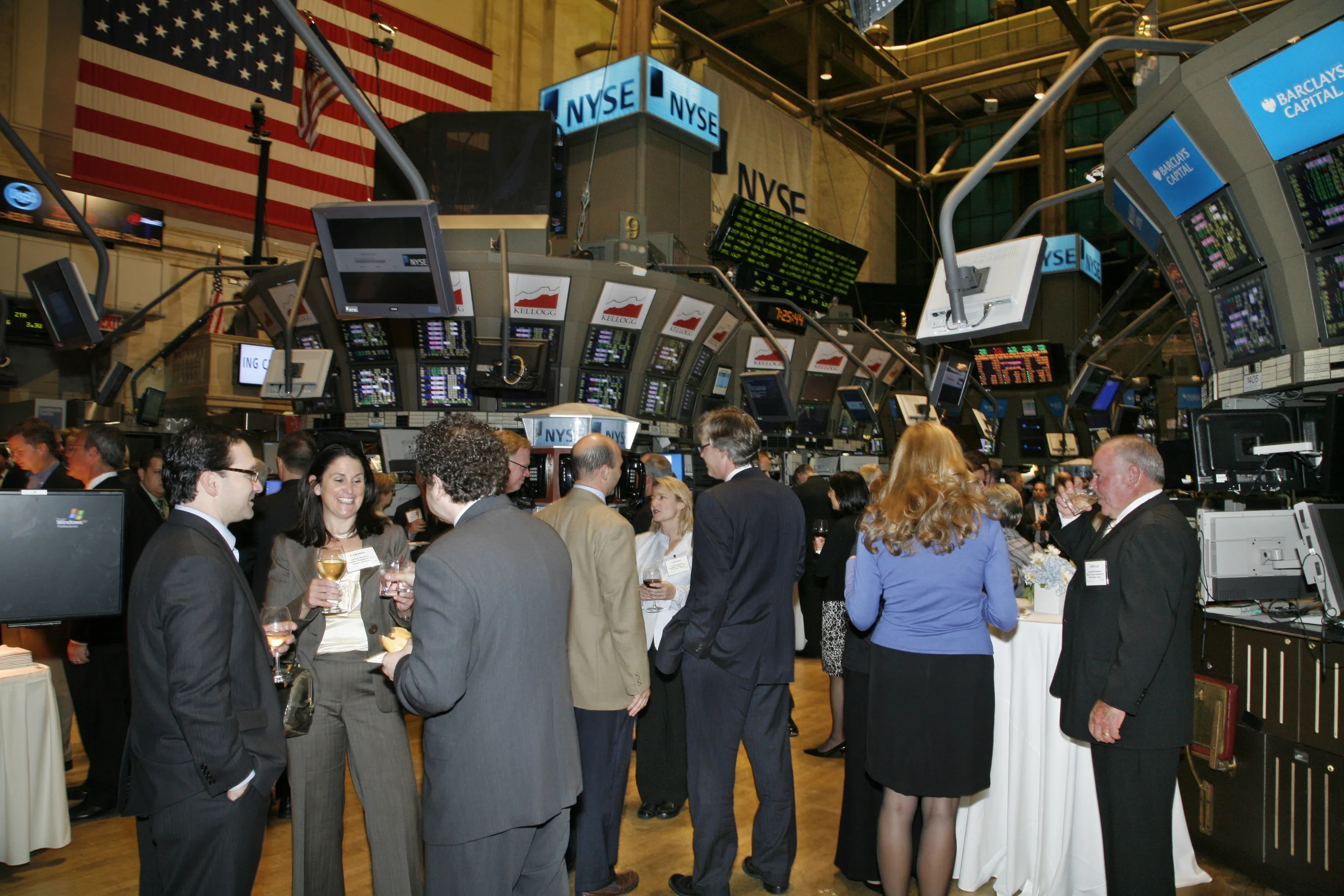  Client cocktail reception: Floor of the New York Stock Exchange 