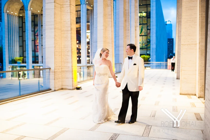 Wedding reception dinner: Avery Fisher Hall, Lincoln Center, New York City
