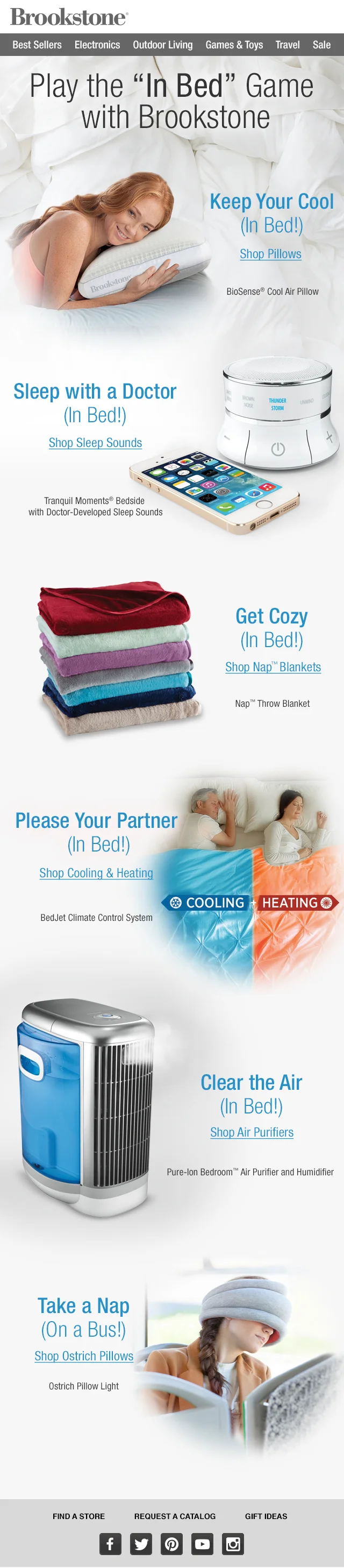 Subject Line: Play the “In Bed” Game with Brookstone…