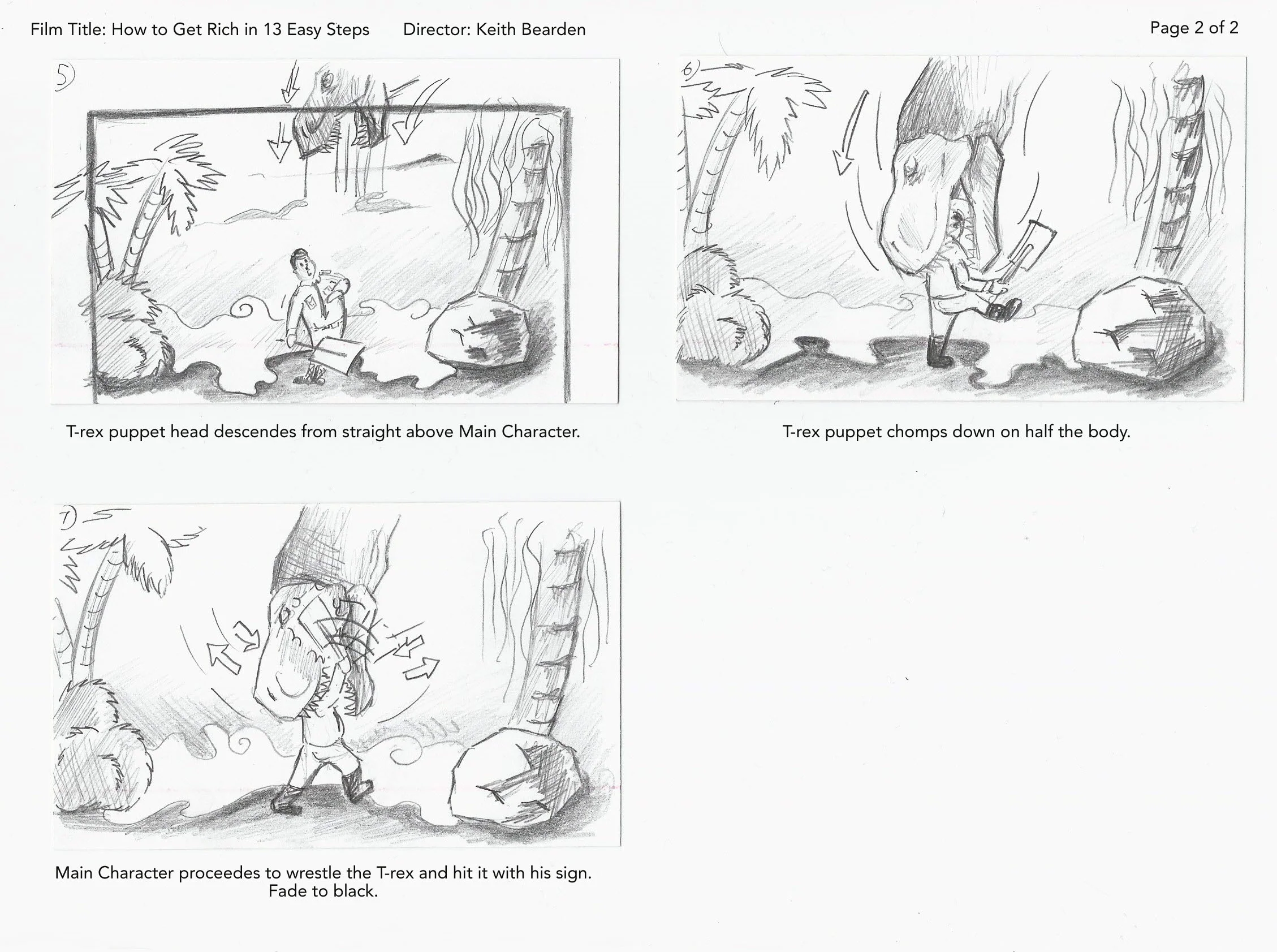 T.Rex Puppet Scene Storyboard
