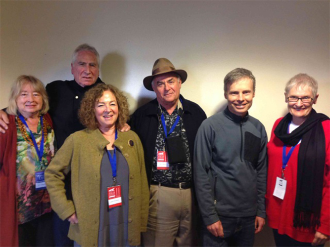 Left to right: Pat Ferrero, Jerry Barrish, Janis Plotkin, William Farley, Richard Levien and Nancy Russell