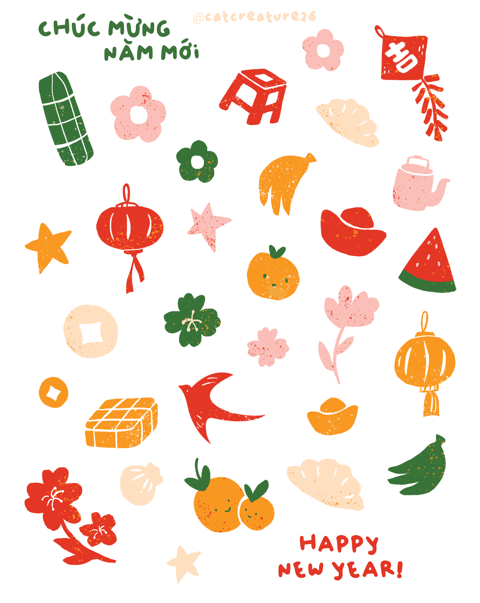 Lunar New Year - Sticker Sheet