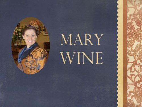   Mary Wine, author of "My Fair Highlander", was the first model.  