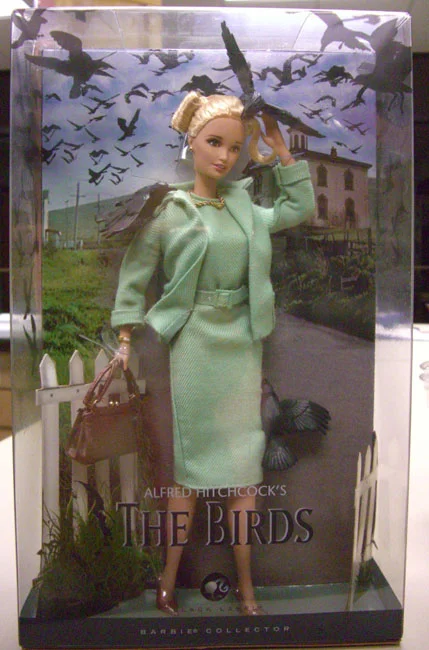This boxed, mint-condition Barbie was from Alfred Hitchcock's movie, The Birds. Now, check out the next photo ...
