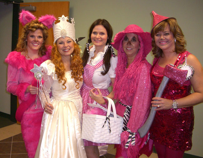 These girls were from the book club in Katy, Texas (where my son just moved to!). Aren't they cute in all pink!