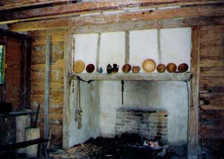   This is a typical fireplace in a wattle-and-daub cottage. Drew's was a bit nicer. His had a hearth.  