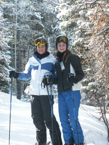   The girls on the slopes. The one on the left is our 19 year old, the one on the right, our 17 year old.  