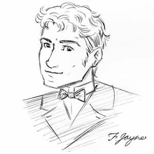 Reeve Wilder drawn by Flossie (aka artist Monica Bruenjes ).