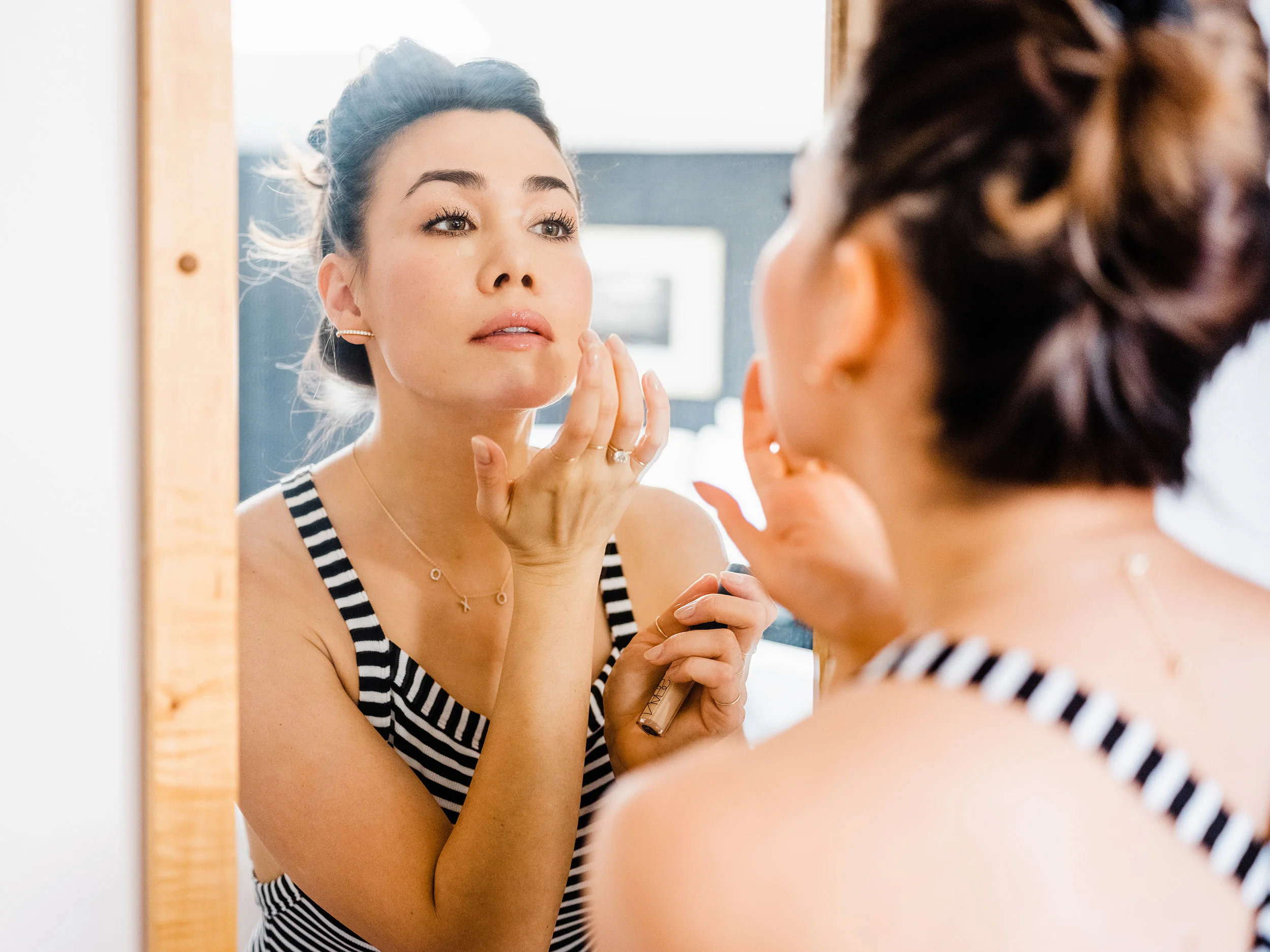 Building and blending with Nars Radiant Creamy Concealer in Custard.