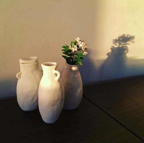 handcrafted clay amphorae by Waiheke island potter Jane Burn