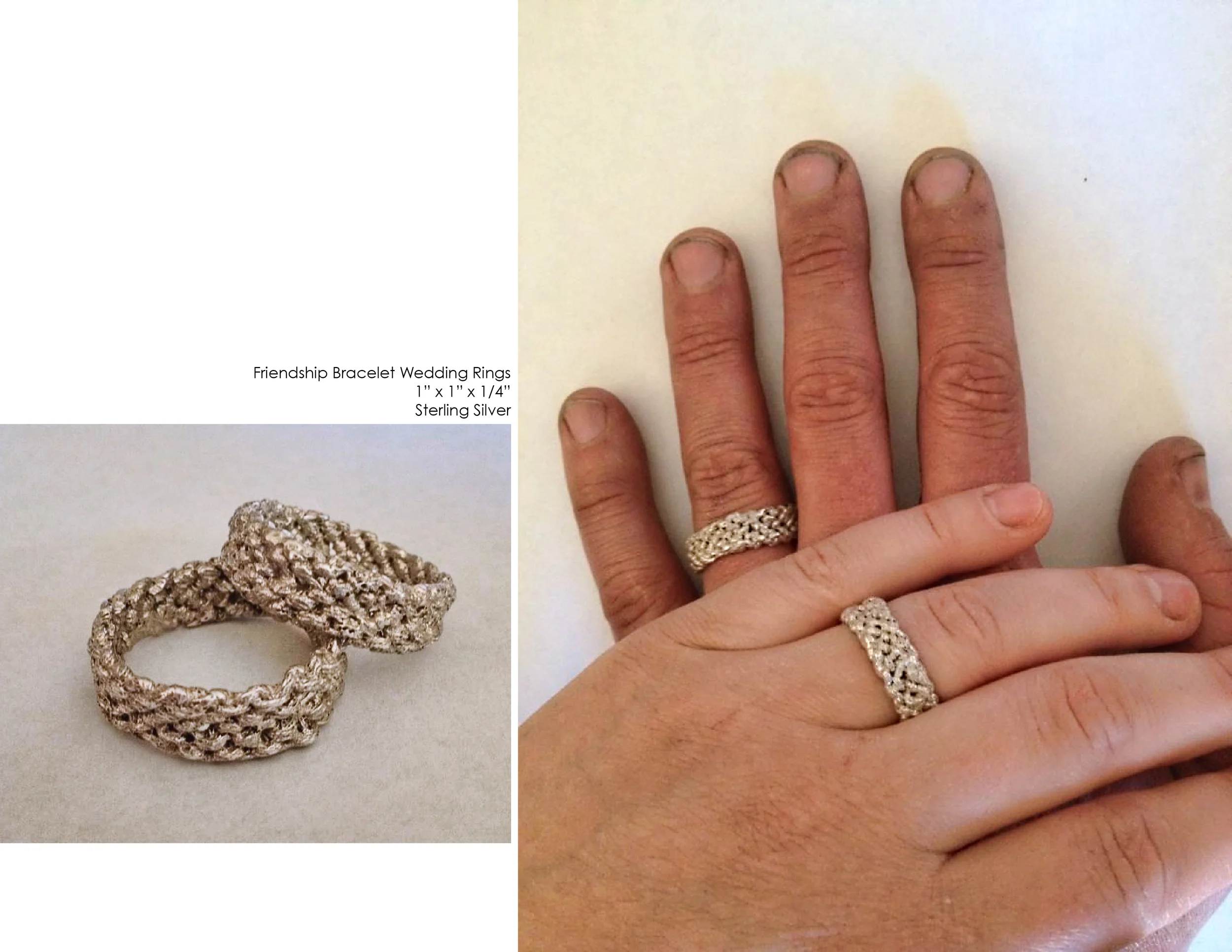 Friendship Bracelet Wedding Rings