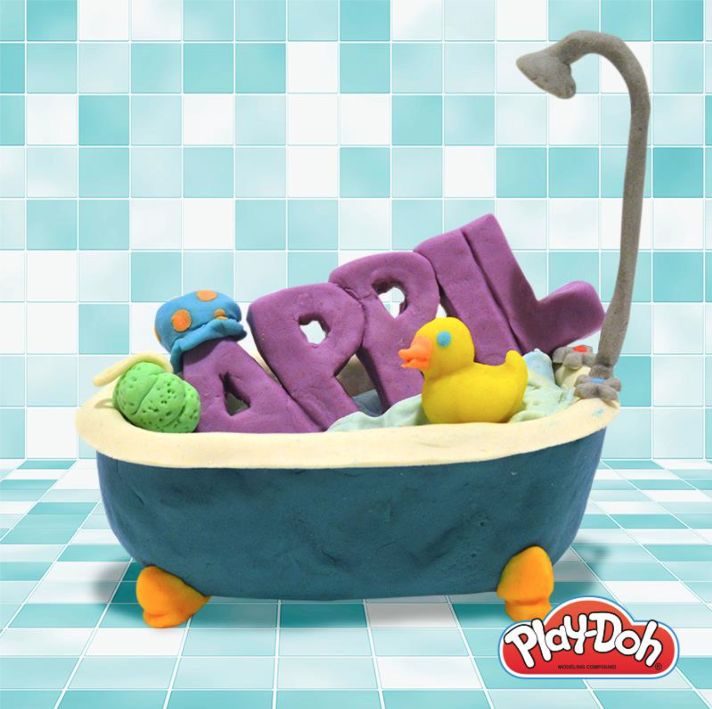 April Showers Play-Doh Facebook and Instagram Post