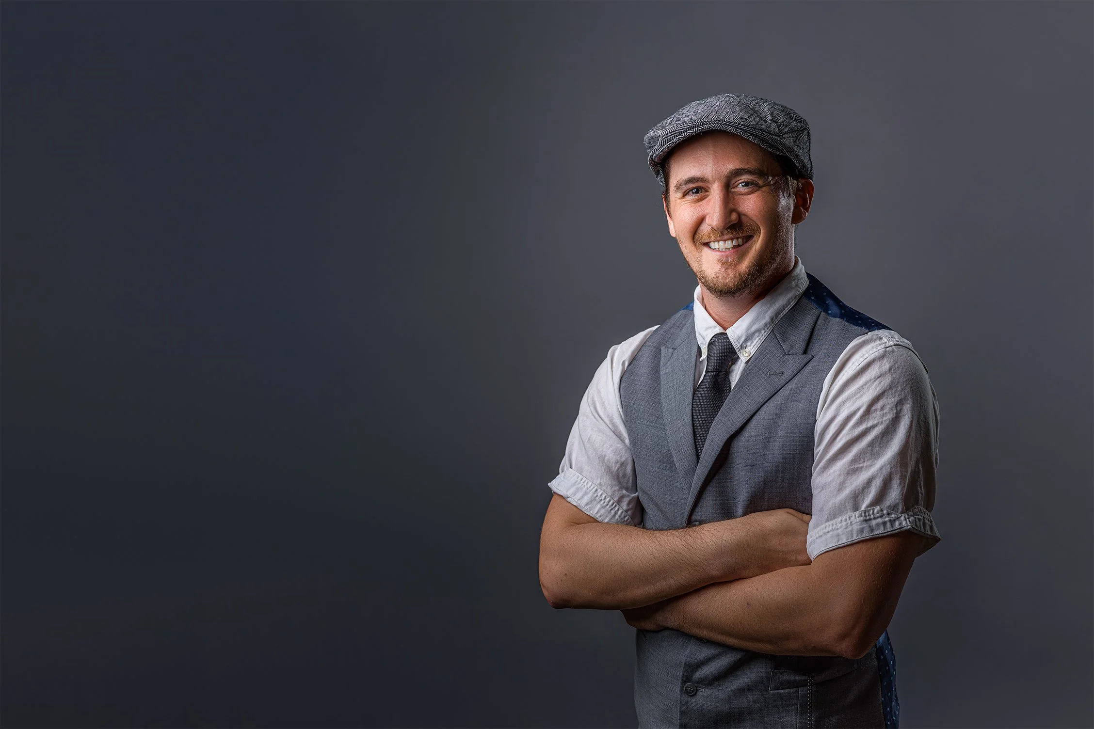Editorial studio portrait by Colin F Cross