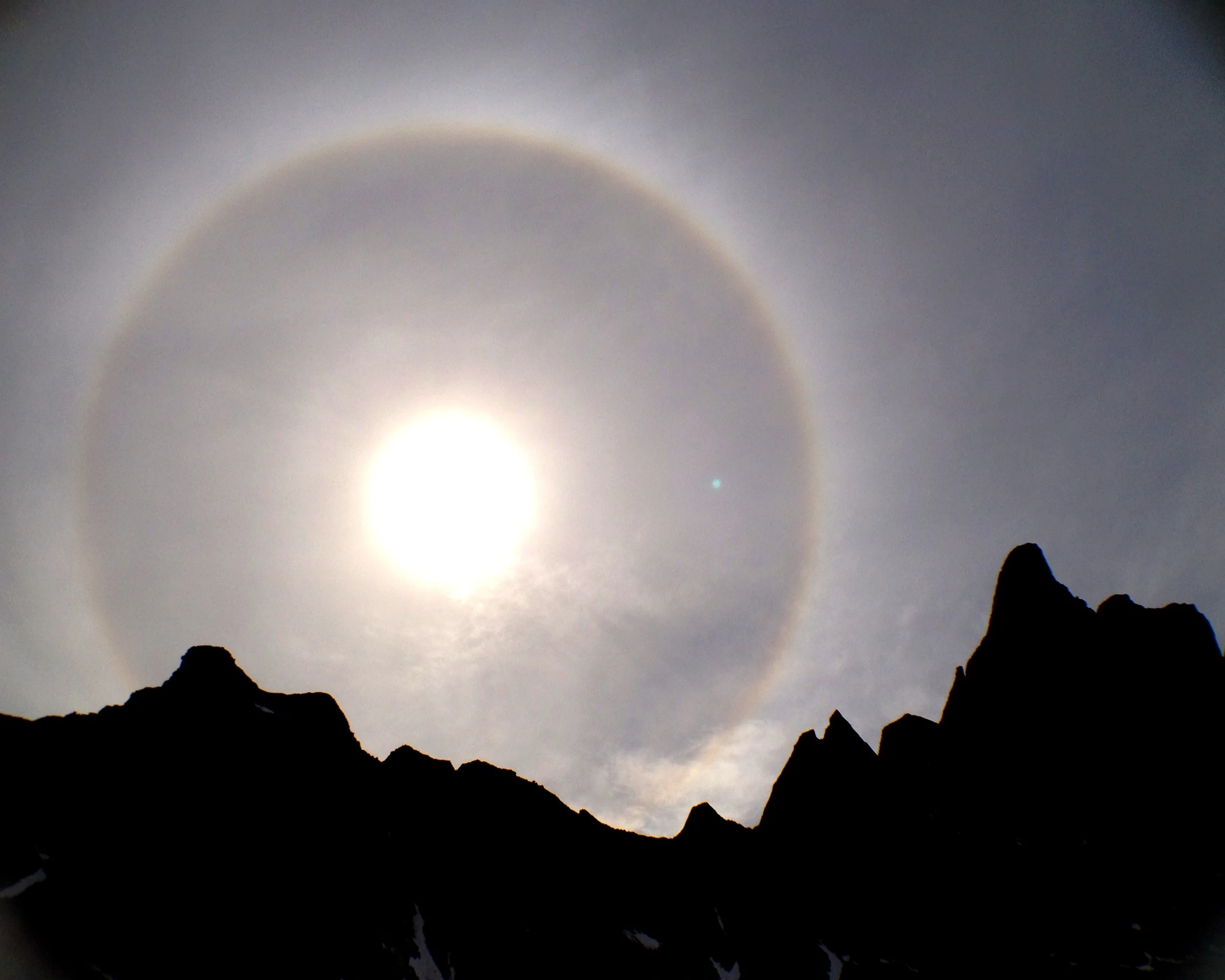 Sun halo over the cirque