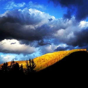 Light on the hills in Vail at the end of the weekend.