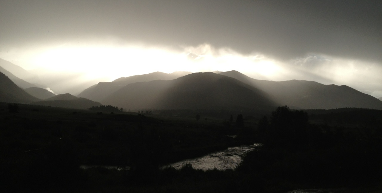 Sun through the clouds in RMNP