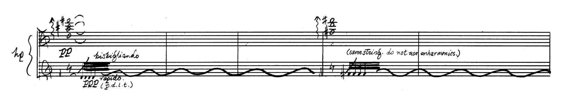 Example 21: Stage 2 of the transformation - Th e harp tremolo. I bid., mm. 357 – 361, extract. 