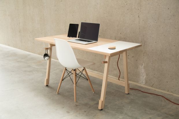 Modern Wooden Integrated Computer Table ITCHBAN.com.